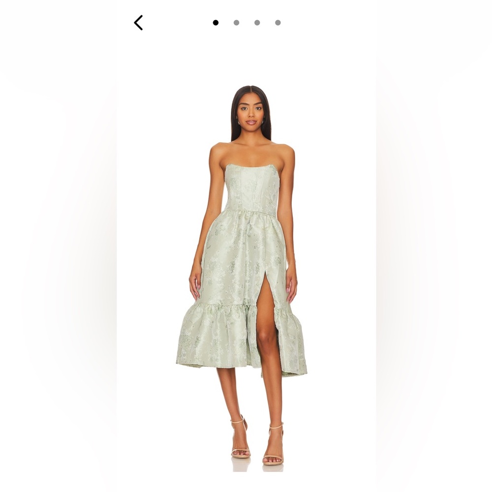 Virginia Dress in Sage Windsor Brocade